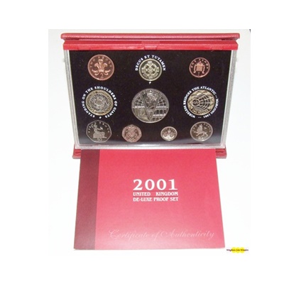 2001 Royal Mint Deluxe Proof Set - £45.95 : Weighton Coin Wonders